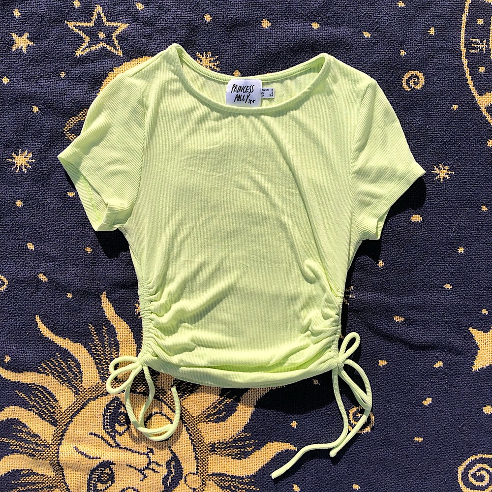 Princess Poly Evant Cropped Tee Pastel Green size 2